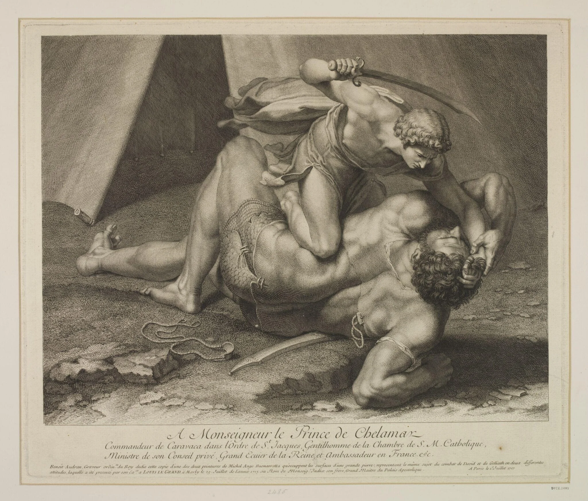 David Slaying Goliath, detail