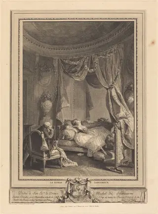 Le roman dangereux, by Isidore-Stanislas Helman, ink, 1781