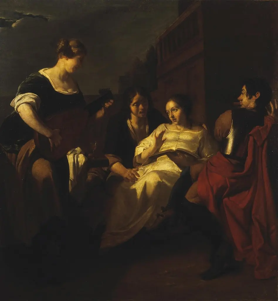 Concert, by Jacob Ochtervelt, oil, 1674