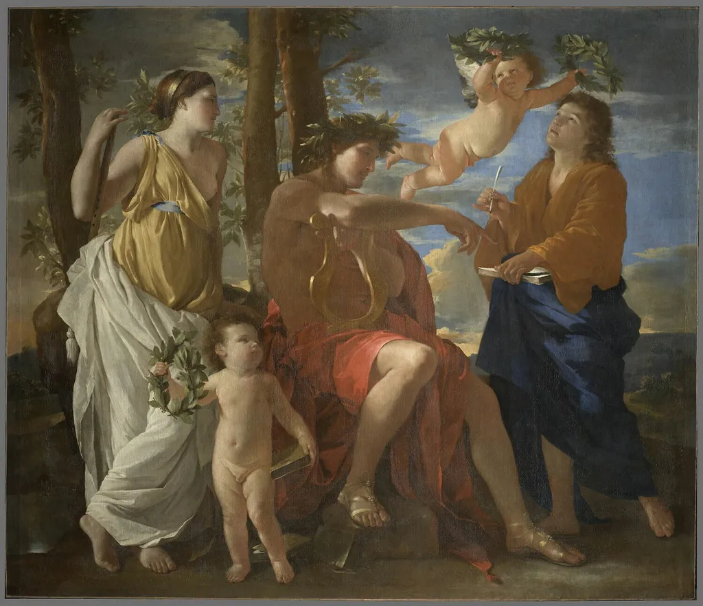 The Inspiration of the Poet, by Nicolas Poussin, oil, 1629
