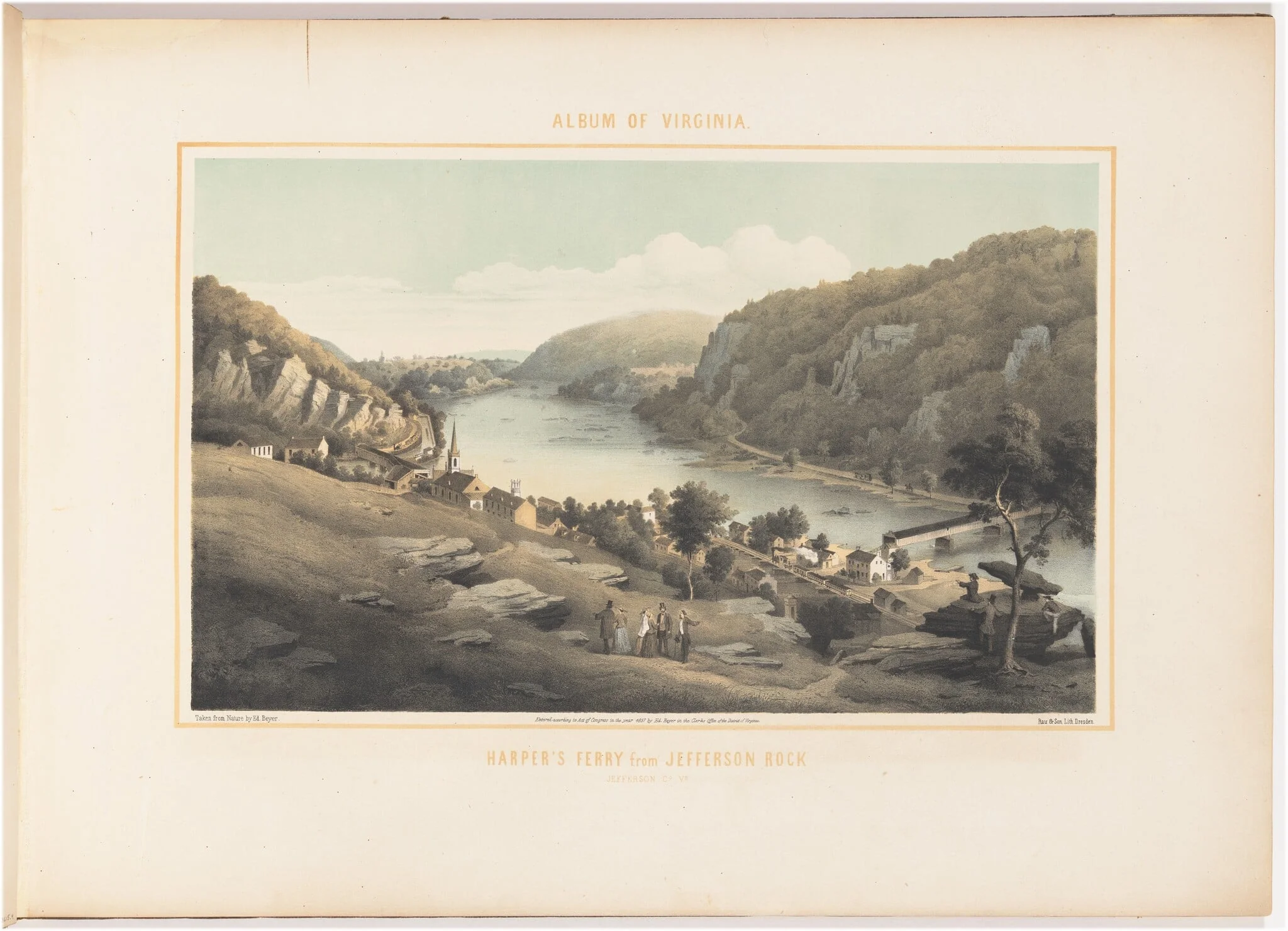 Harpers Ferry from Jefferson Rock, detail