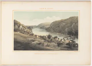 Harpers Ferry from Jefferson Rock, by Edward Beyer, ink, 1857