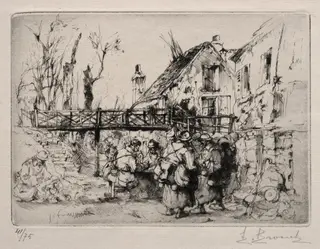 The Halt at the Village, by Auguste Brouet, 1925