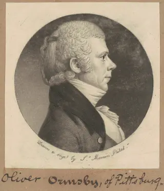 Oliver Ormsby, by Charles B. J. Févret de Saint-Mémin, ink, 1801