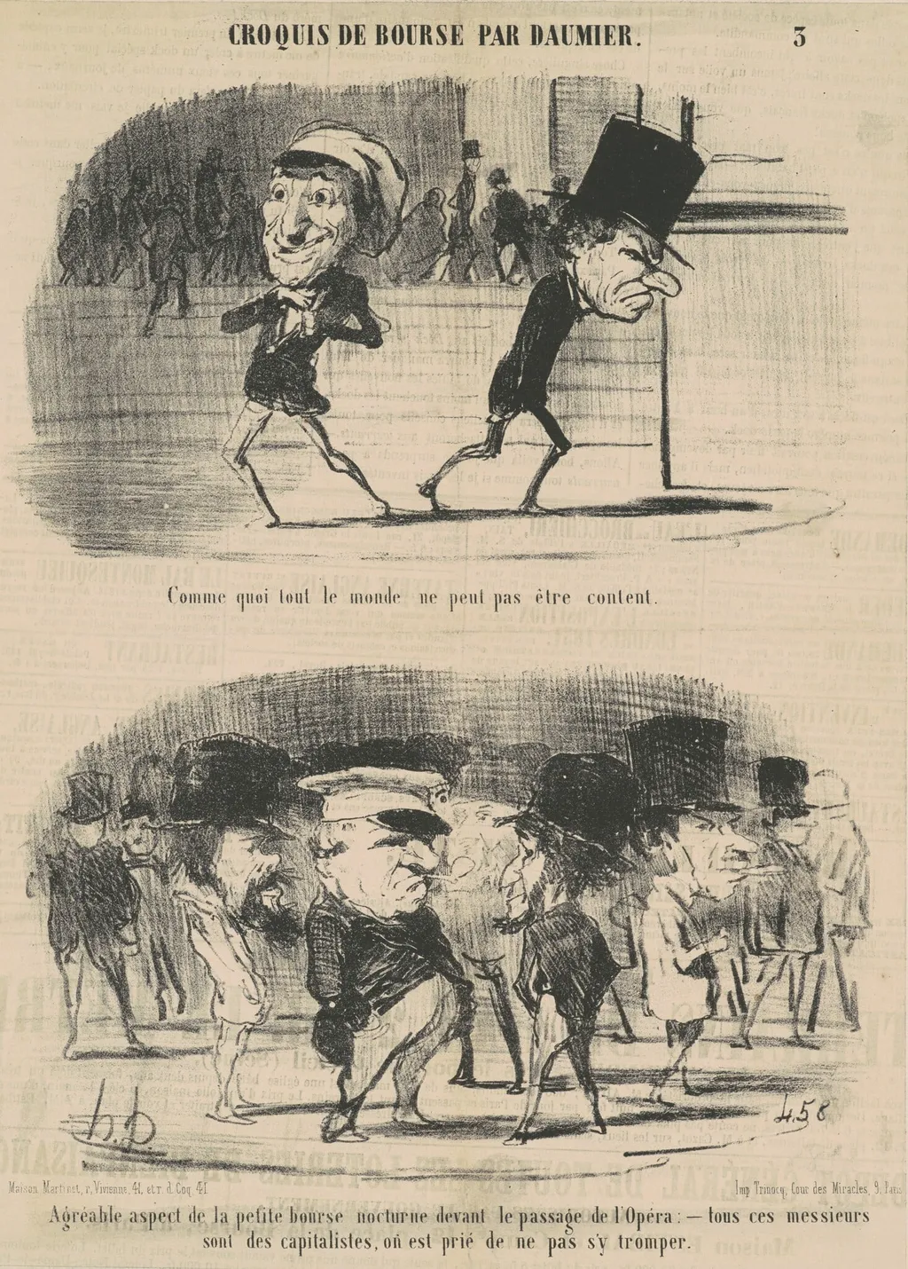 Comme quoi tout le monde de peut ..., by Honoré Daumier, ink, 1852
