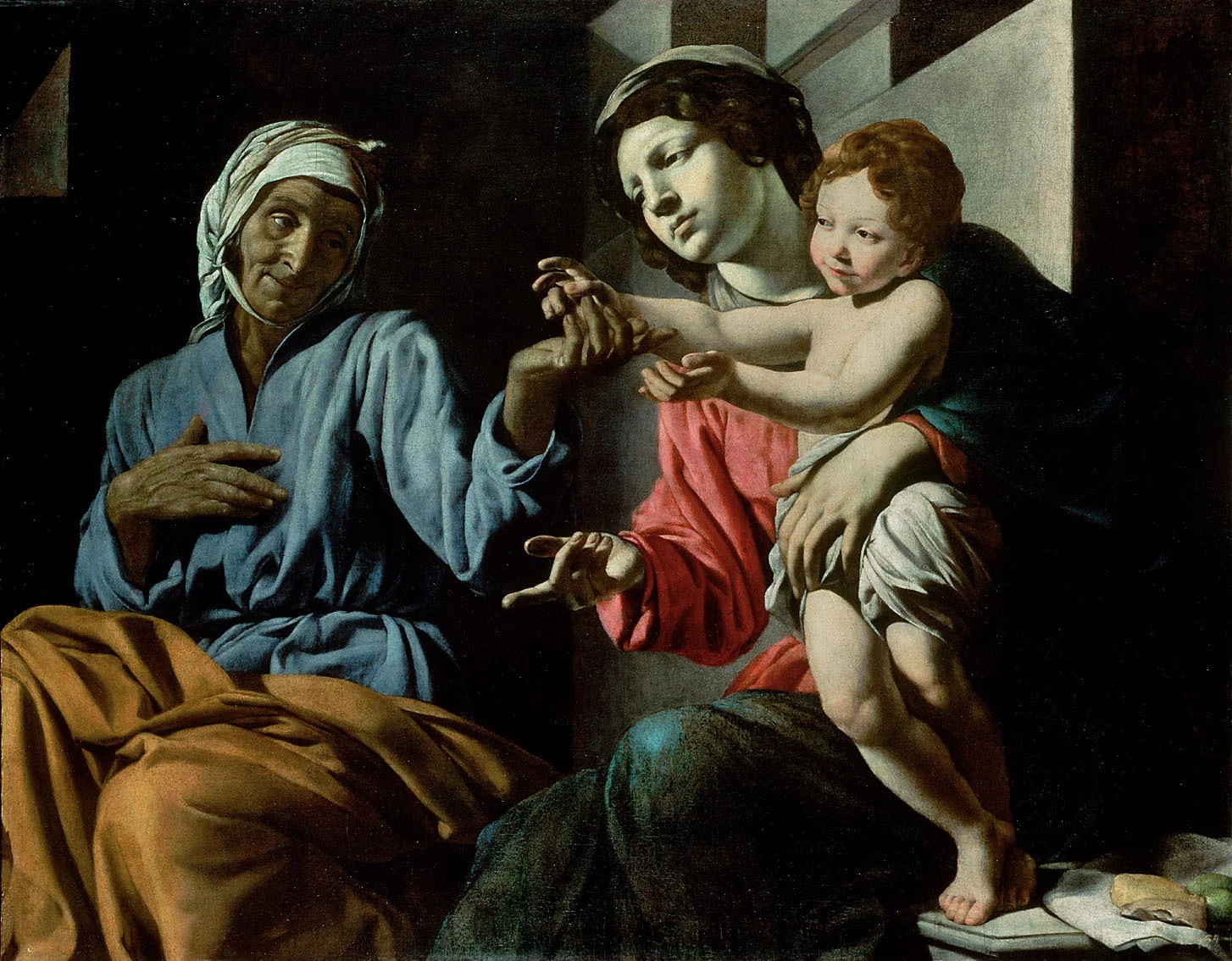 Madonna and Child with St Anne, detail