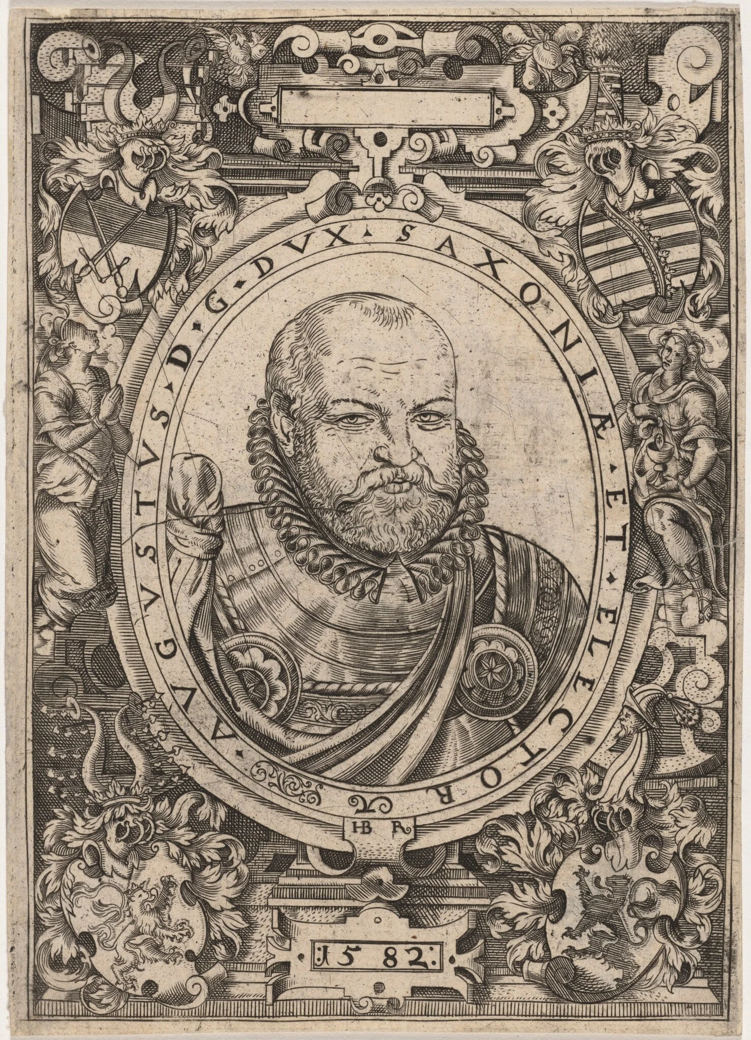 Augustus, Duke of Saxony, detail