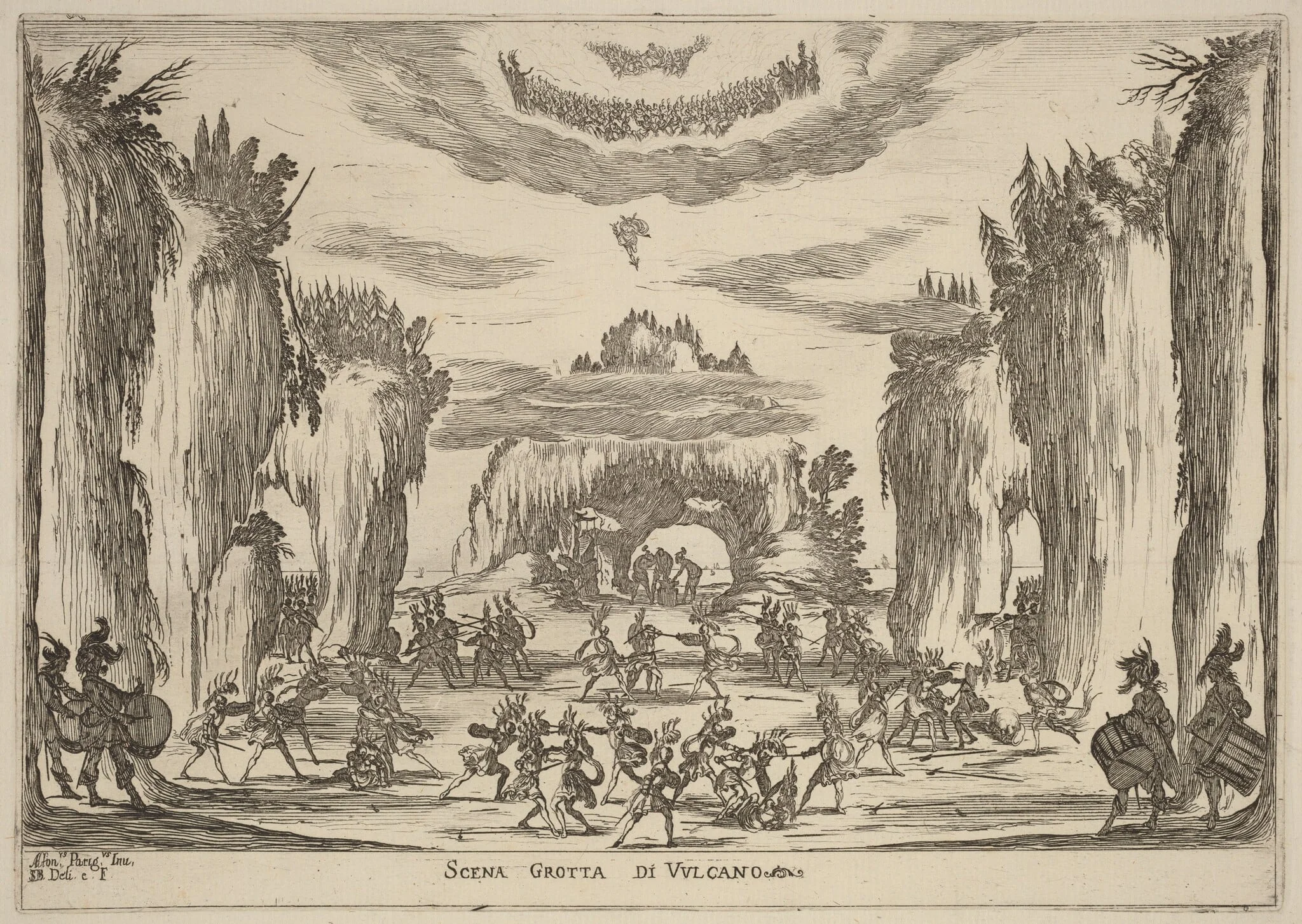 Scena Grotto d'Vulcano, detail