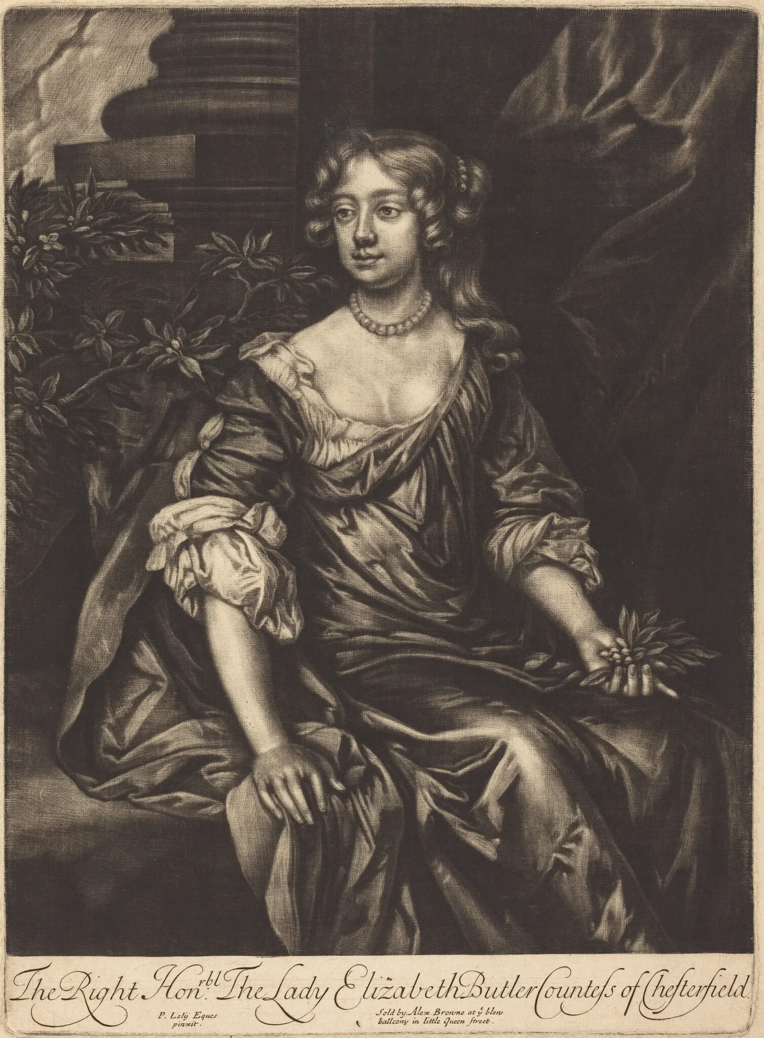 The Right Honorable Lady Elizabeth Butler, Countess of Chesterfield, detail