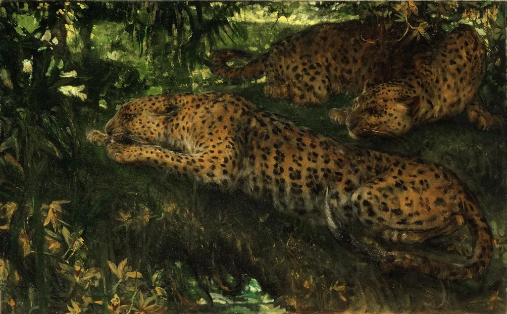 In Ambush, by John Macallan Swan, oil, 1898