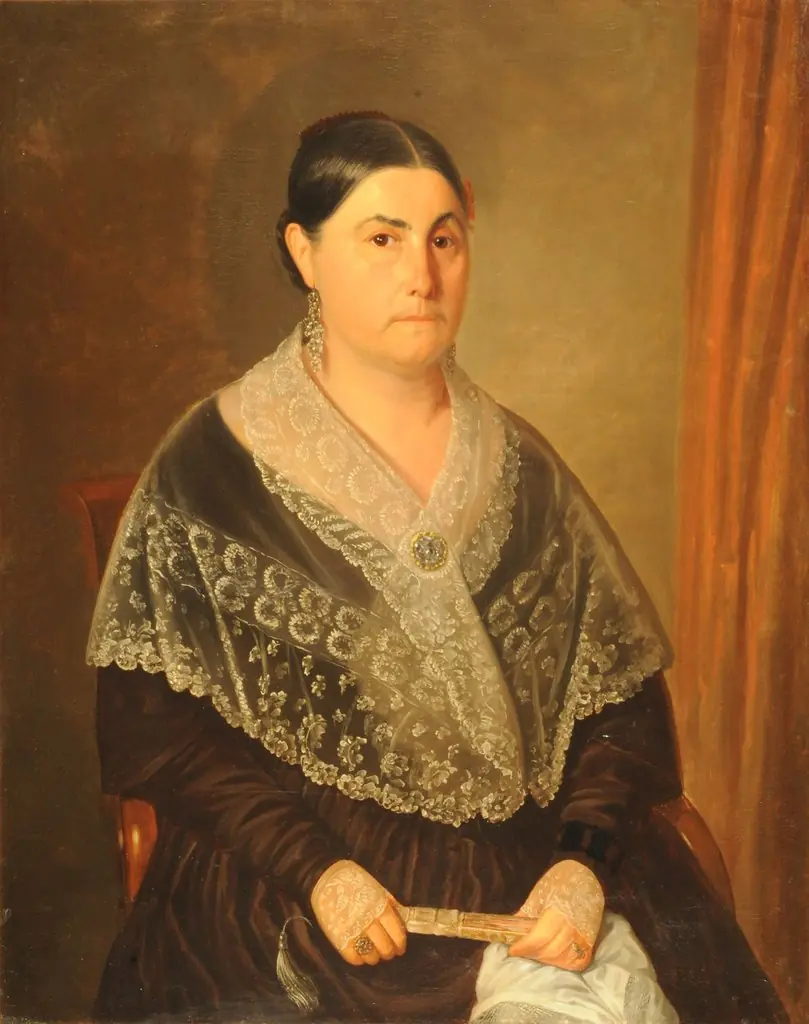 Retrato de señora, by Fernando García del Molino, oil, 1863