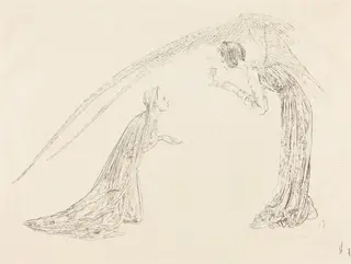 The Annunciation (L'Annonciation), by Carlos Schwabe, ink, 1893