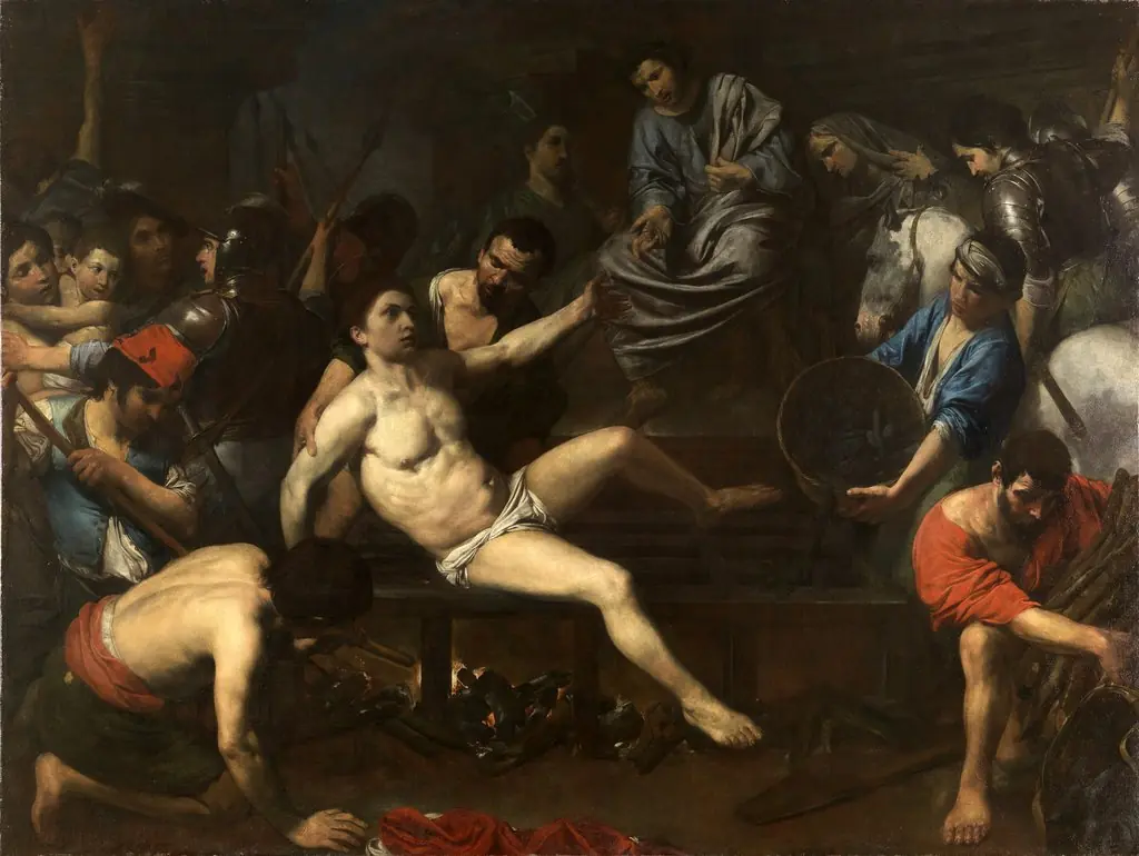 The Martyrdom of Saint Lawrence, by Valentin de Boulogne, oil, 1622