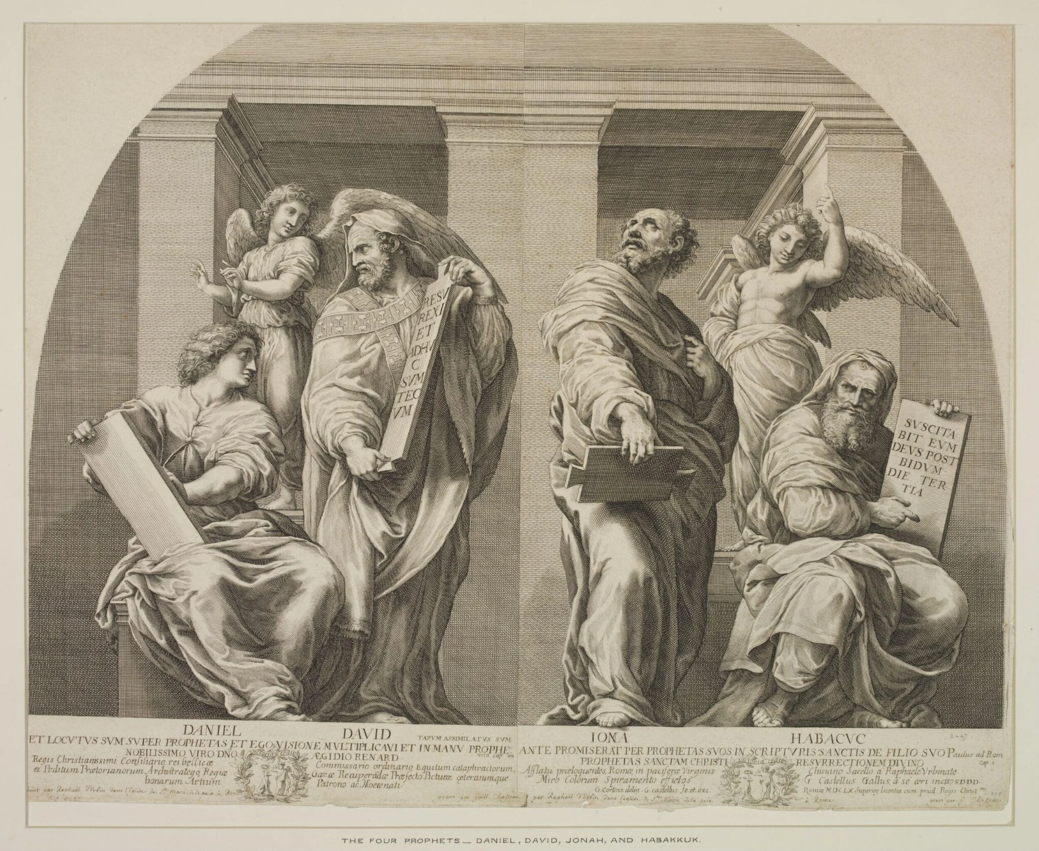 The Four Prophets, Daniel, David, Jonas and Habakkuk, detail