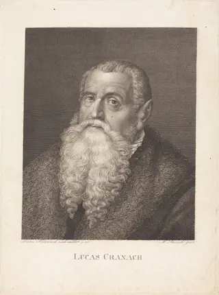 Lucas Cranach, by Moritz Steinla, ink, 1824