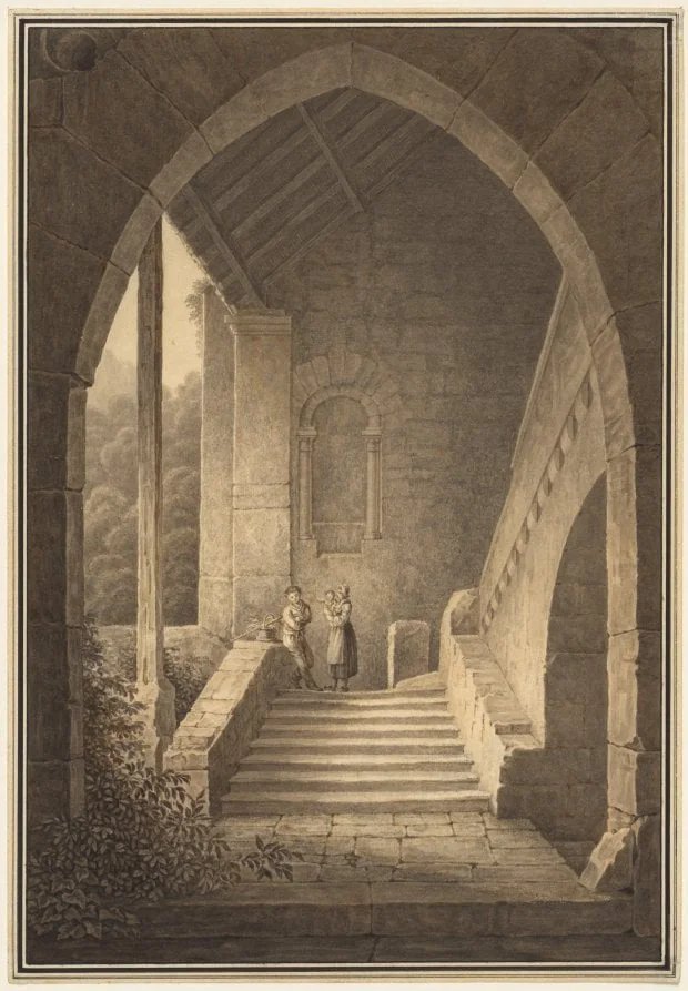 Outer Staircase of a Gothic Ruin, detail