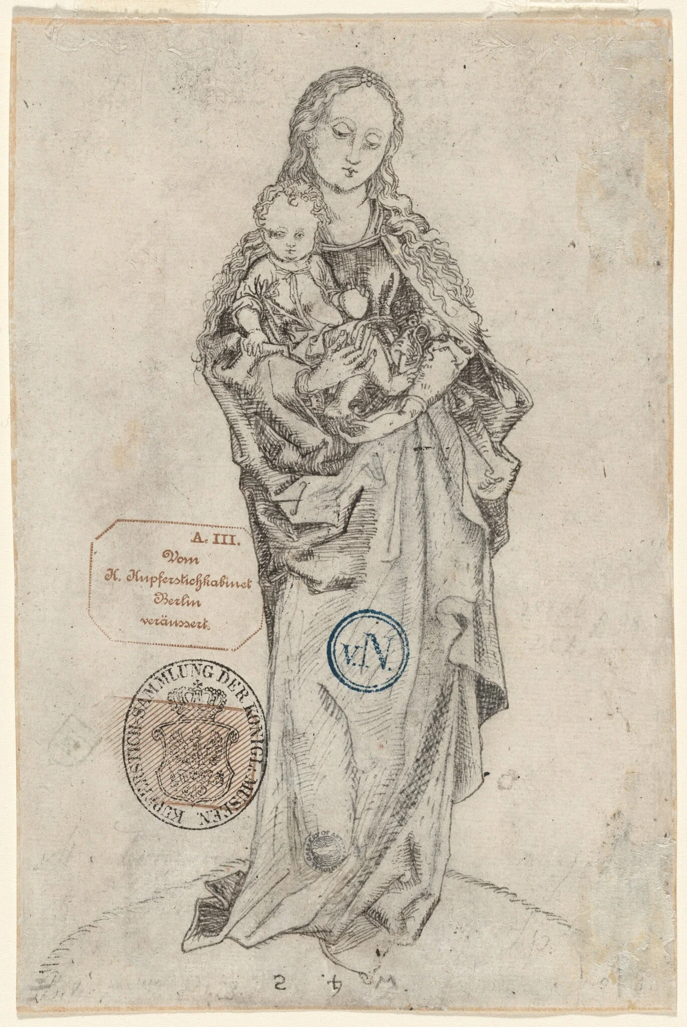 Virgin and Child with the Apple (verso), detail