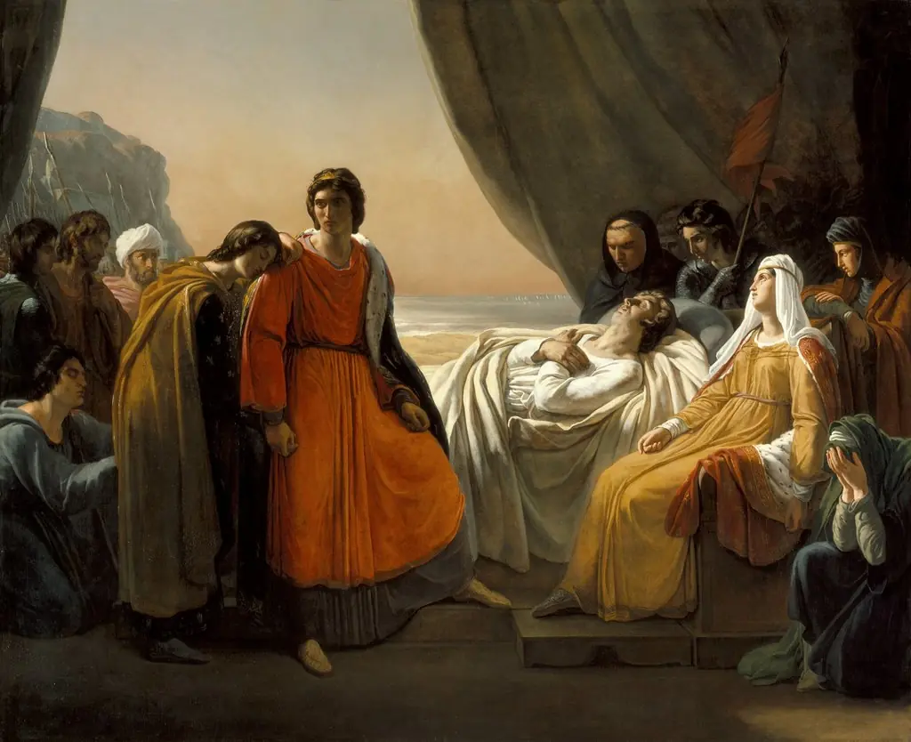The Death of Saint Louis, by Ary Scheffer, unspecified, 1817