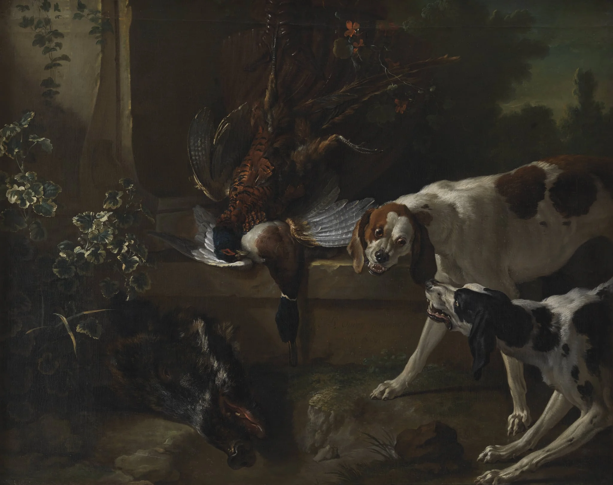 Hounds with Wild-Fowl and Game, detail