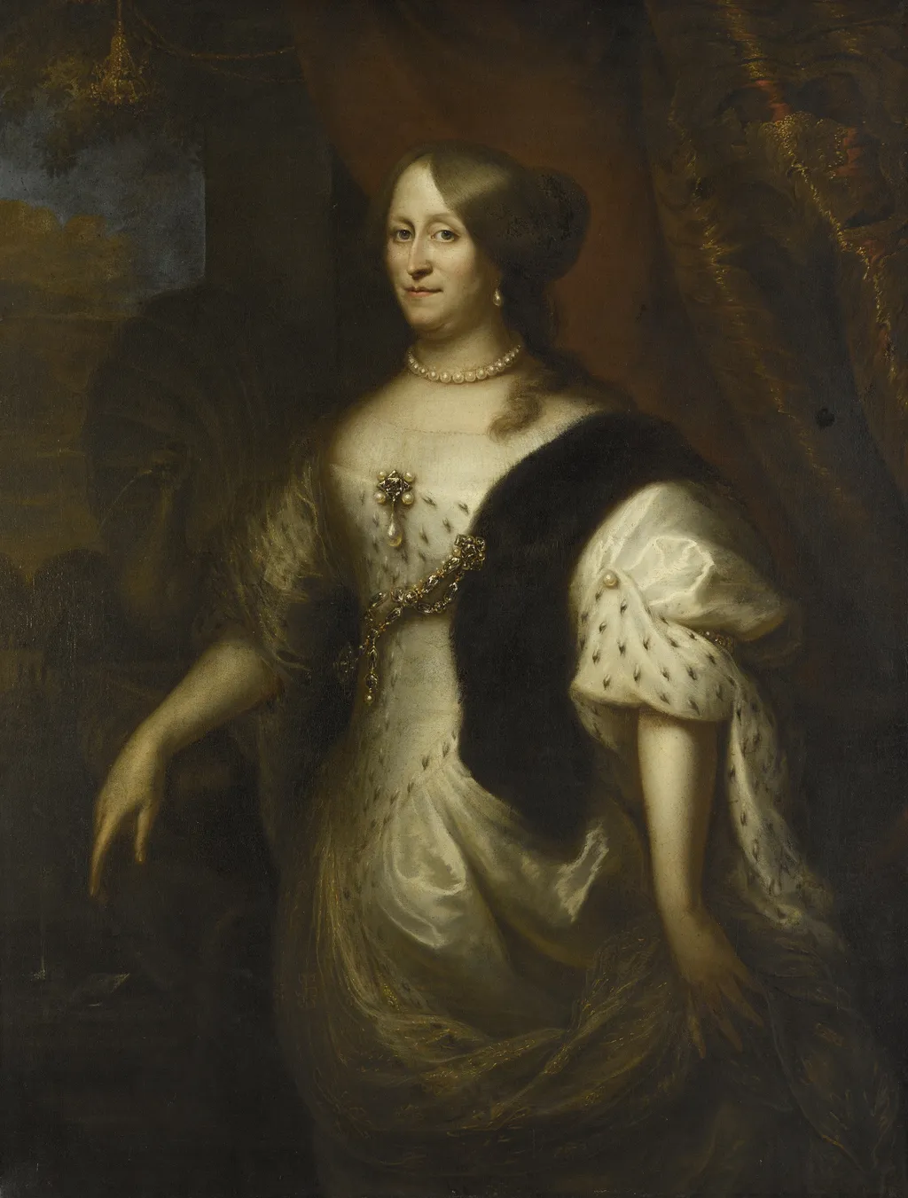 Cornelia Teding van Berkhout (1614-80). Wife of Maerten Harpertsz Tromp, by Jan Lievens, oil, 1650