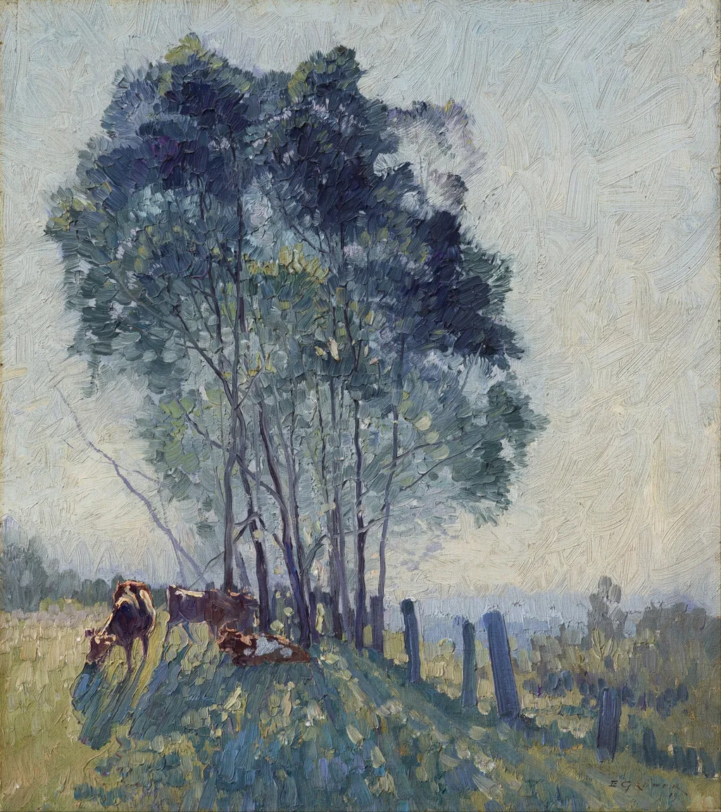 The wattles, by Elioth Gruner, oil, 1919
