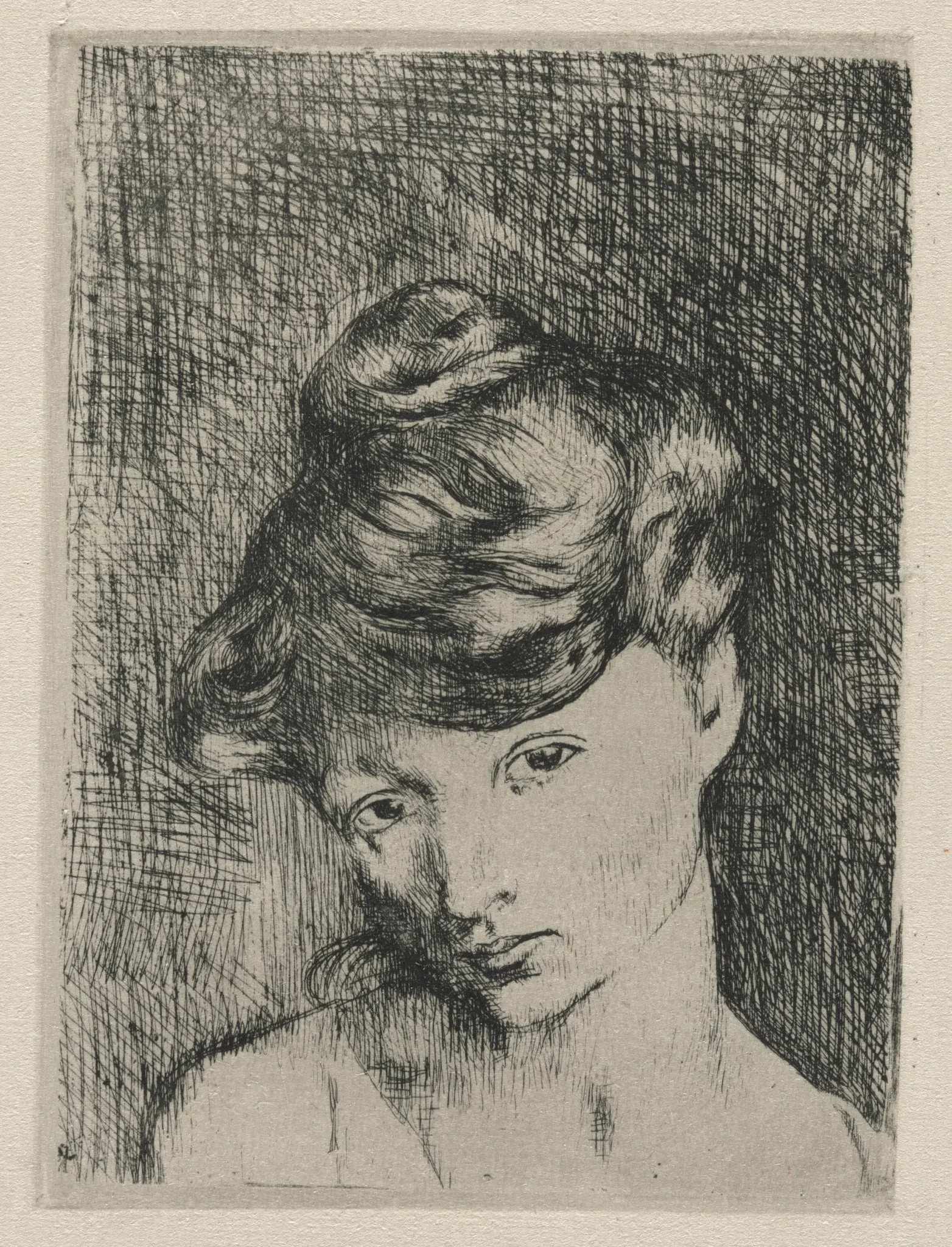 Head of a Woman: Madeleine, detail