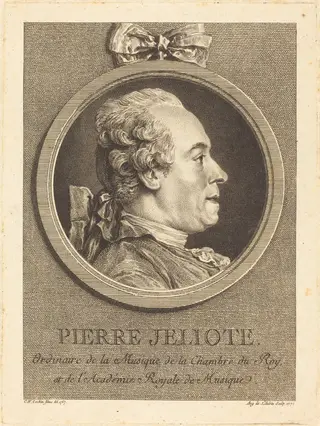 Pierre Jeliote, by Augustin de Saint-Aubin, ink, 1771