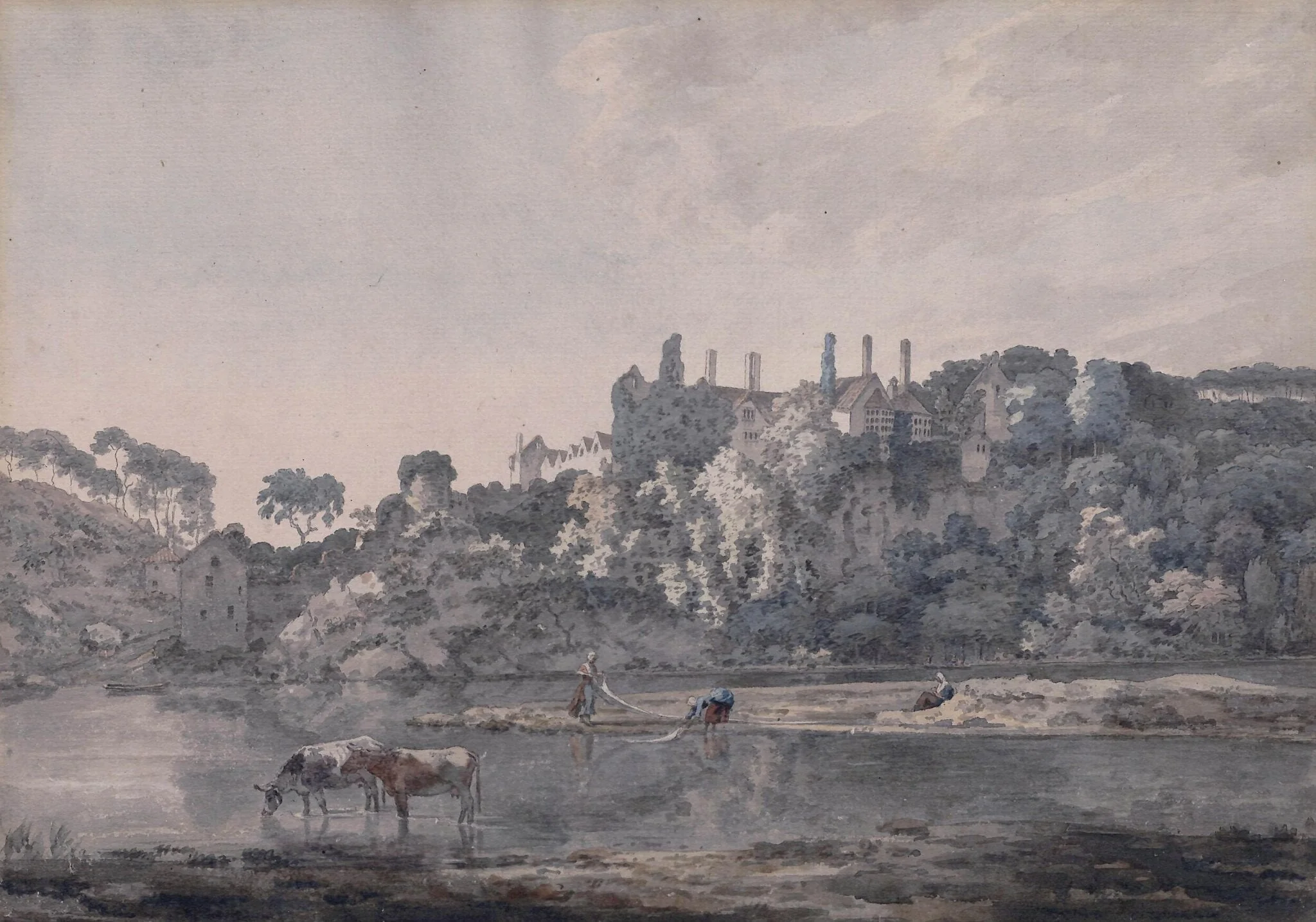 Lismore Castle on the Blackwater in the County of Waterford, Ireland, detail
