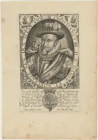 Christian IV of Denmark, by Renold Elstrack, ink, 1598