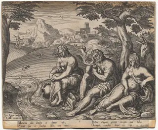 The Parable of the Sower and the Seed: The Seed Falling by the Way Side (after Gerard Van Groeningen, active Antwerp 1563-1573), by Gerard van Groeningen, 1574