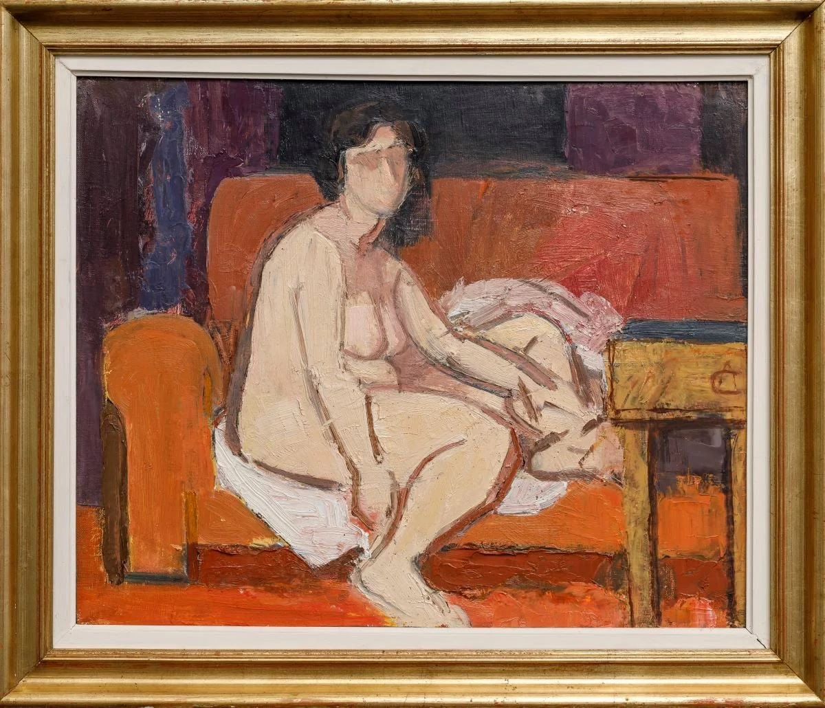 Nud pe canapea, detail