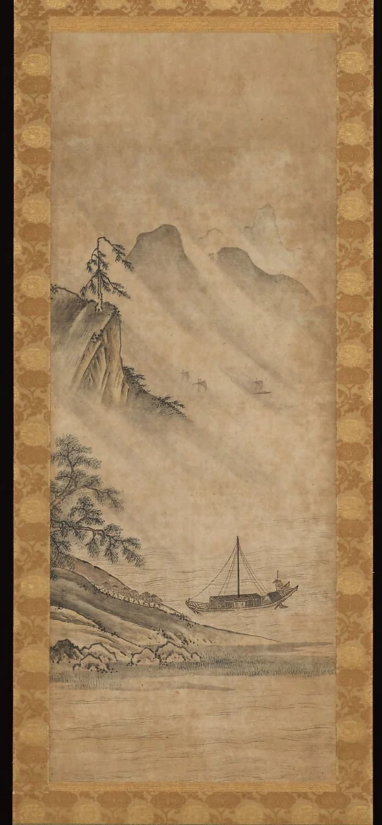 瀟湘八景図|Eight Views of the Xiao and Xiang Rivers, detail
