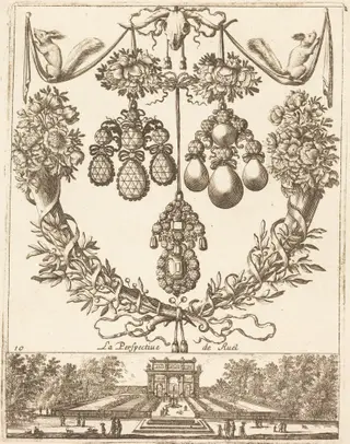 Perspective de Ruel, by François Le Febvre, ink, 1665