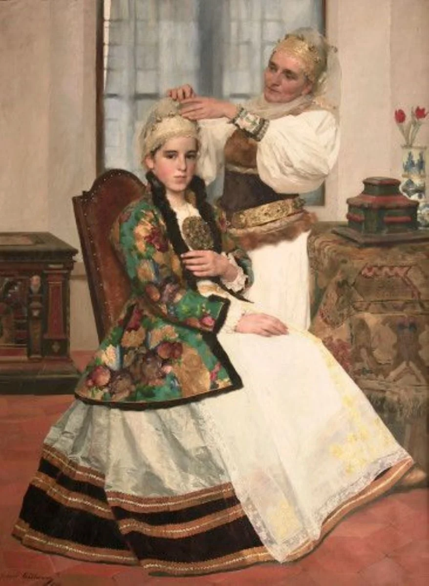Împodobirea unei tinere săsoaice, detail