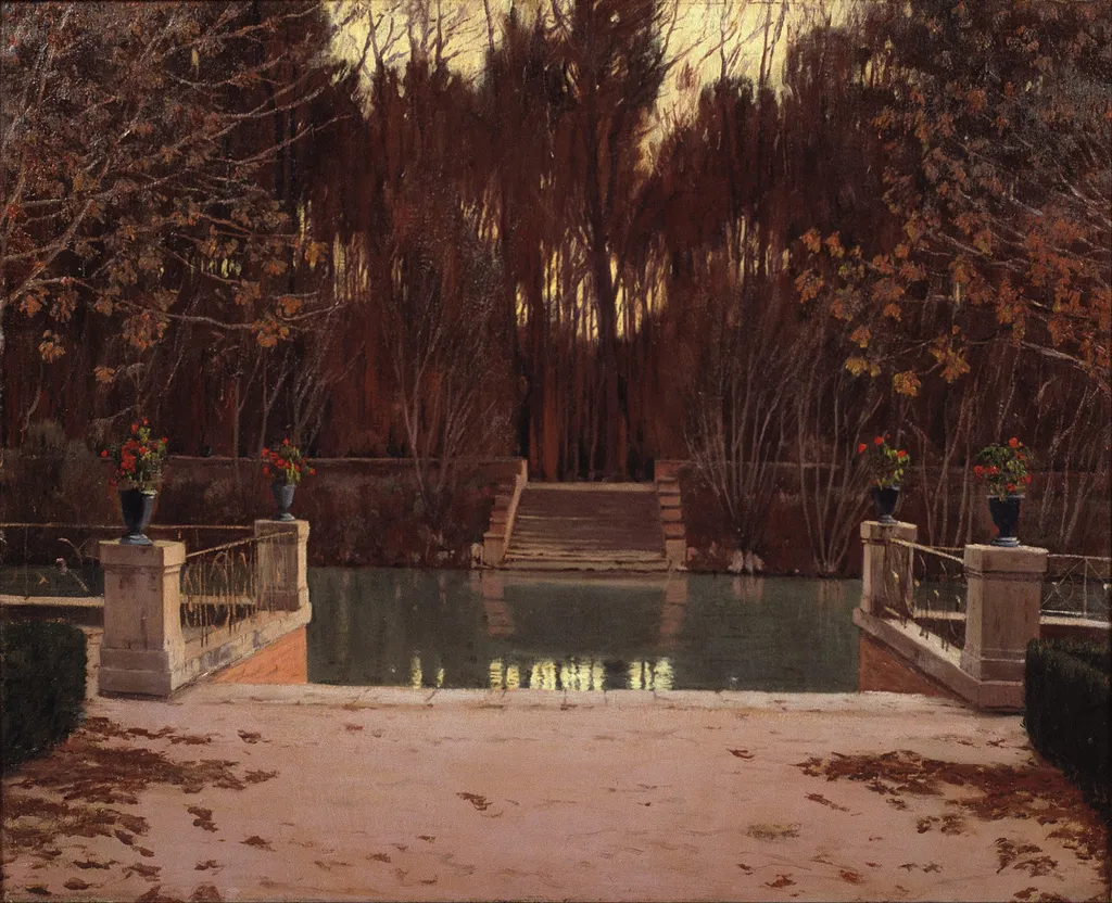 The Landing Stage, by Santiago Rusiñol i Prats, oil, 1911