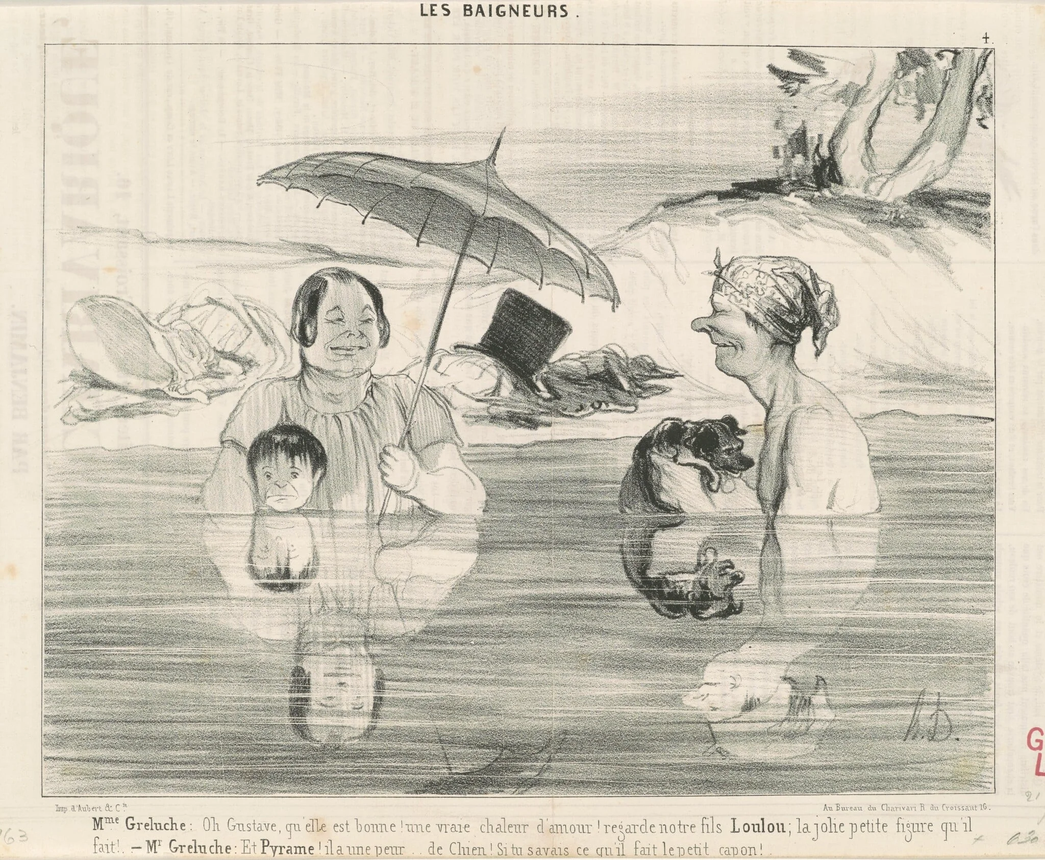 Mme Greluche: Oh Gustave, qu'elle est bonne!, detail