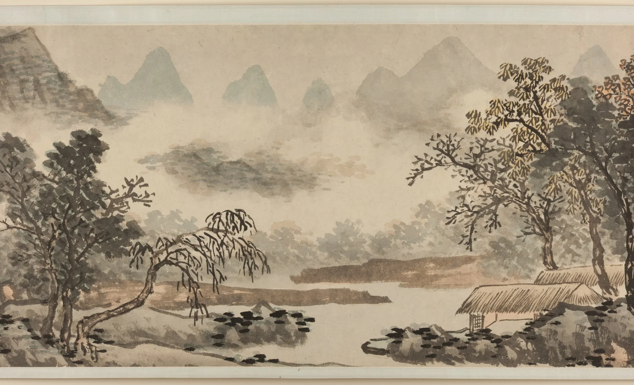 Clouds over the River before Rain 溪雲欲雨圖, detail