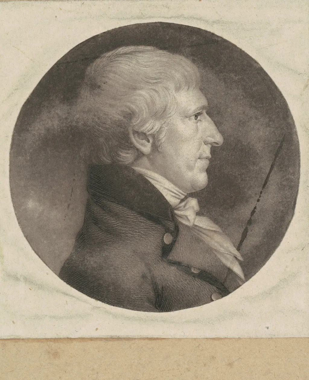 Joseph Barker, by Charles B. J. Févret de Saint-Mémin, ink, 1800