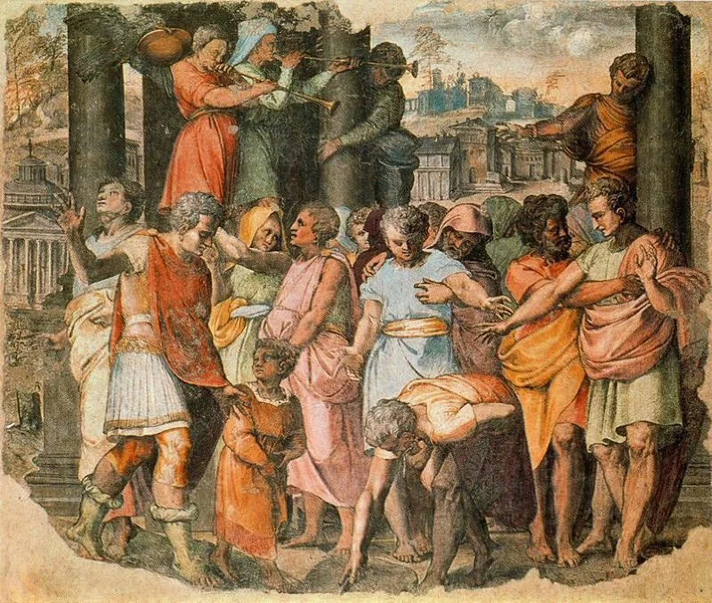 Tarquinius Priscus founds the Temple of Jupiter on the Campidoglio, detail