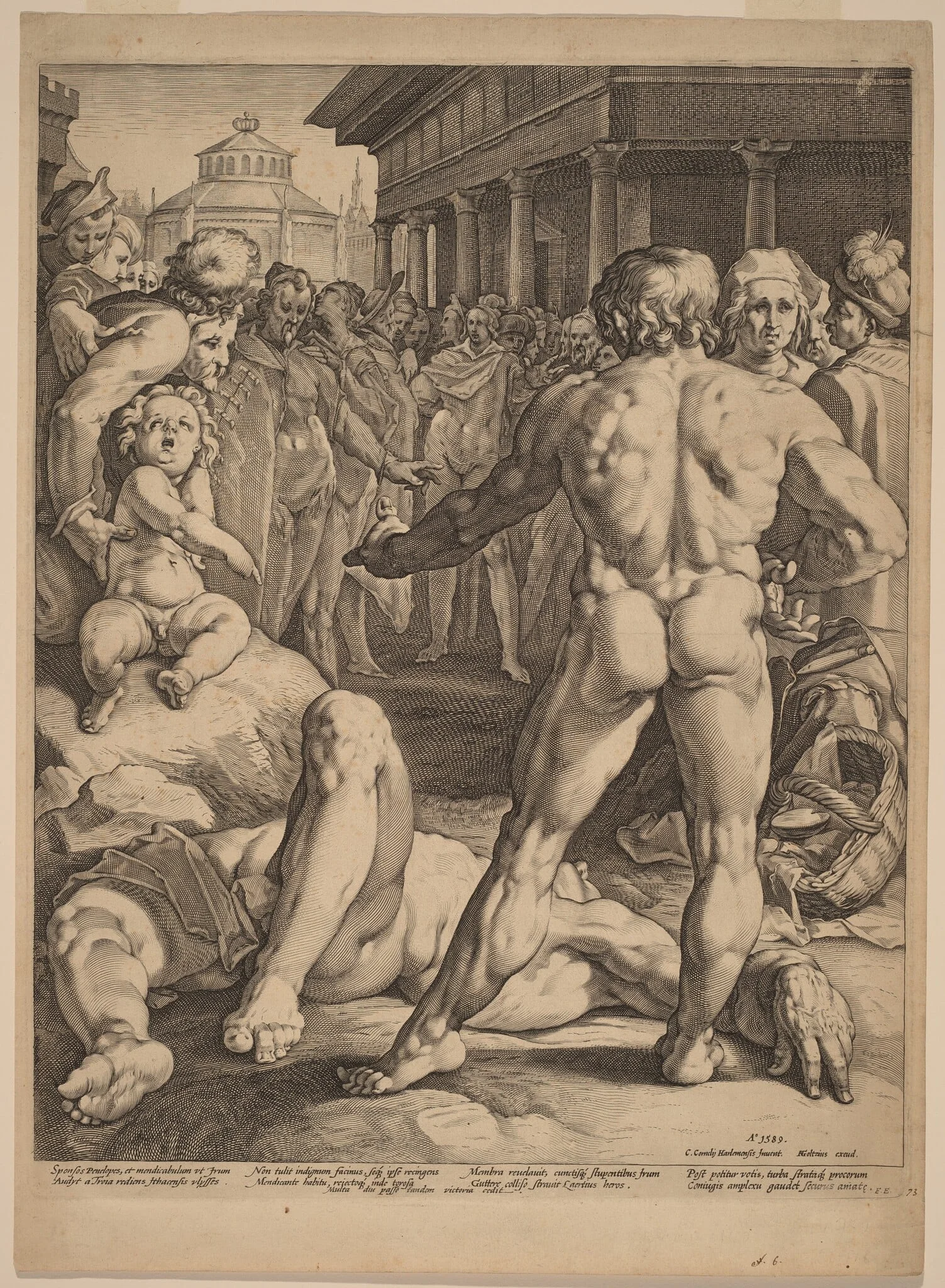 The Fight between Ulysses and Irus, detail