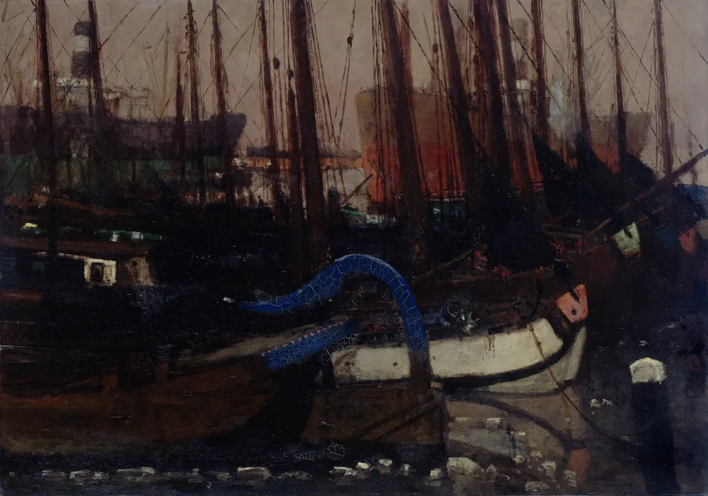 Ships in the Ice, by George Hendrik Breitner, oil, 1901