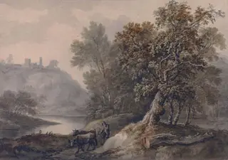 Bath Landscape, by Thomas Barker, watercolor, 1790