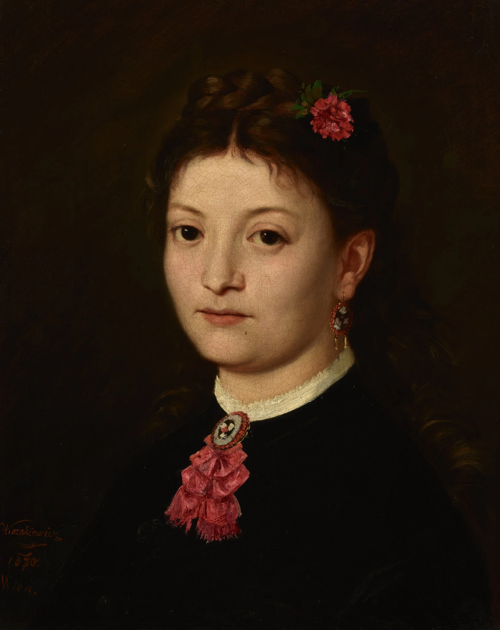 Portrait of a Young Woman, detail