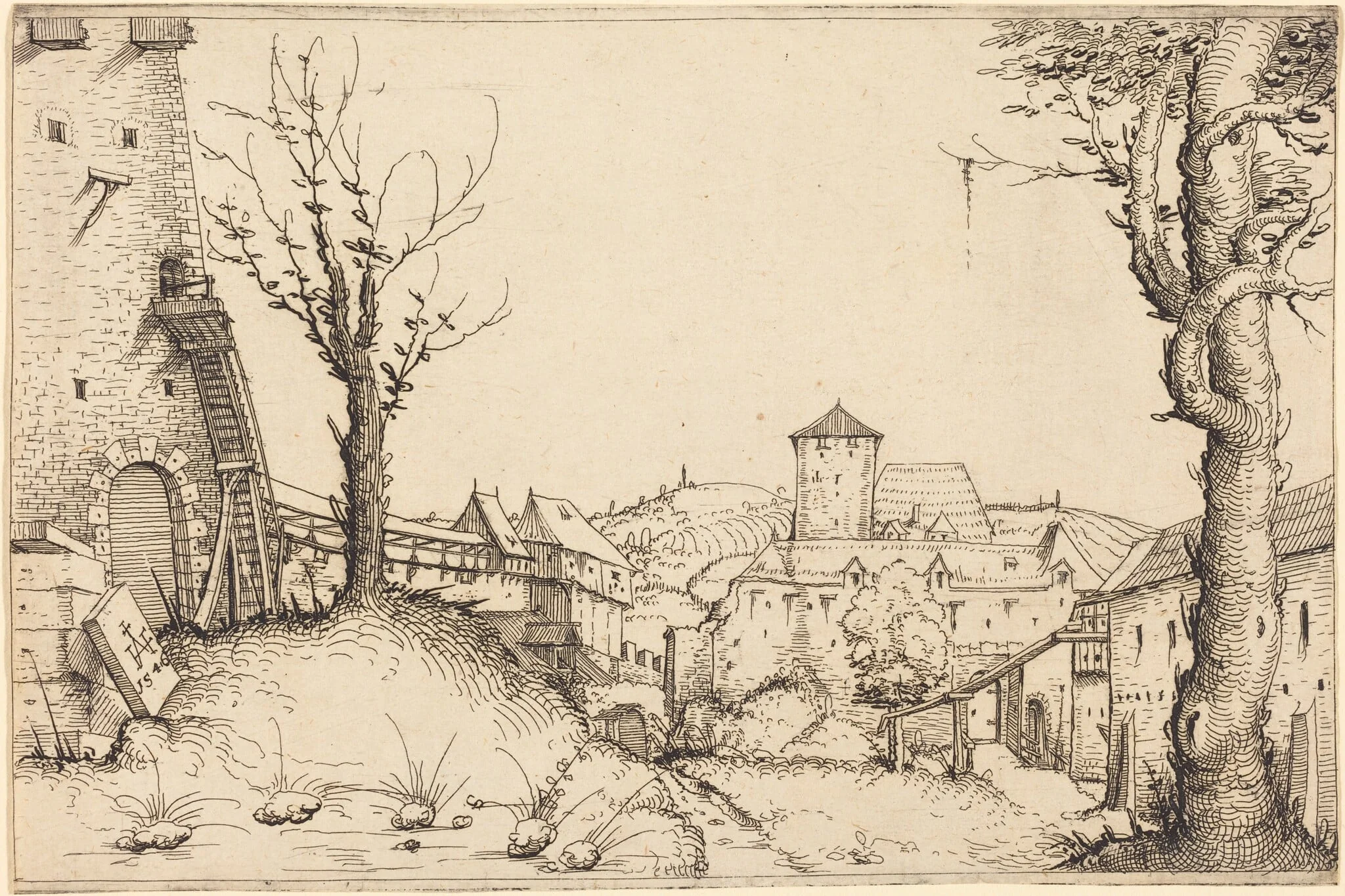 Courtyard of a Castle, detail