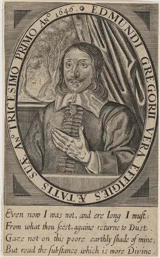Edmund Gregory, by William Marshall, ink, 1649