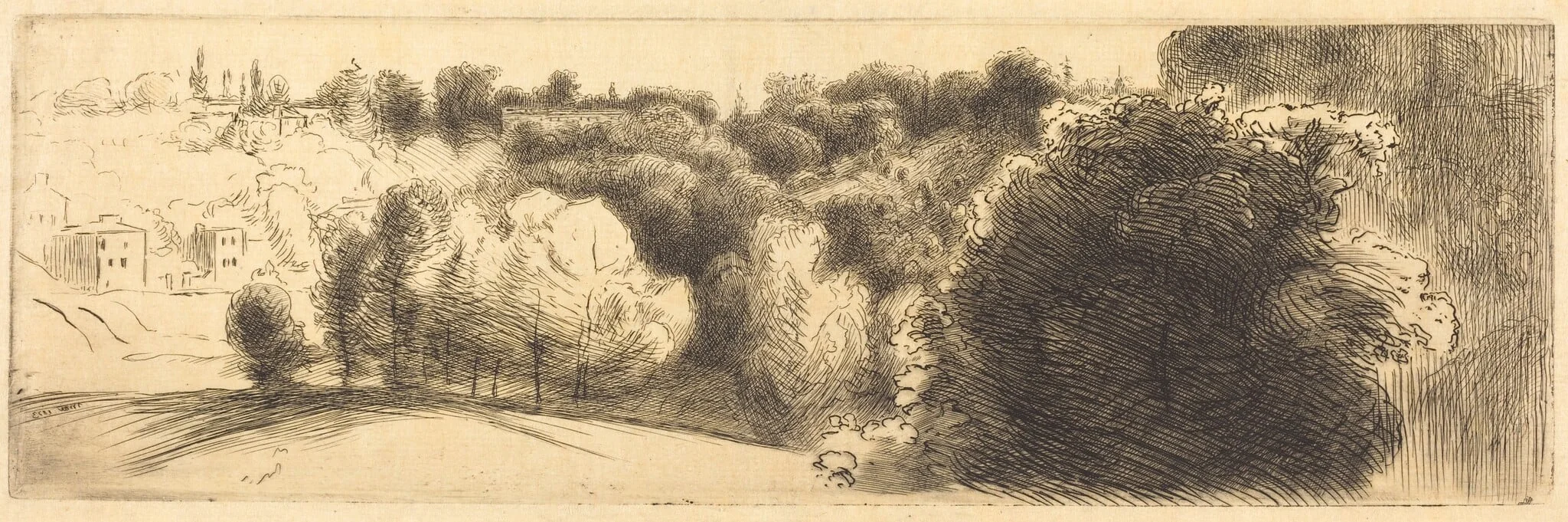 The Road Leading to Bellevue (Le Chemin montant à Bellevue), detail