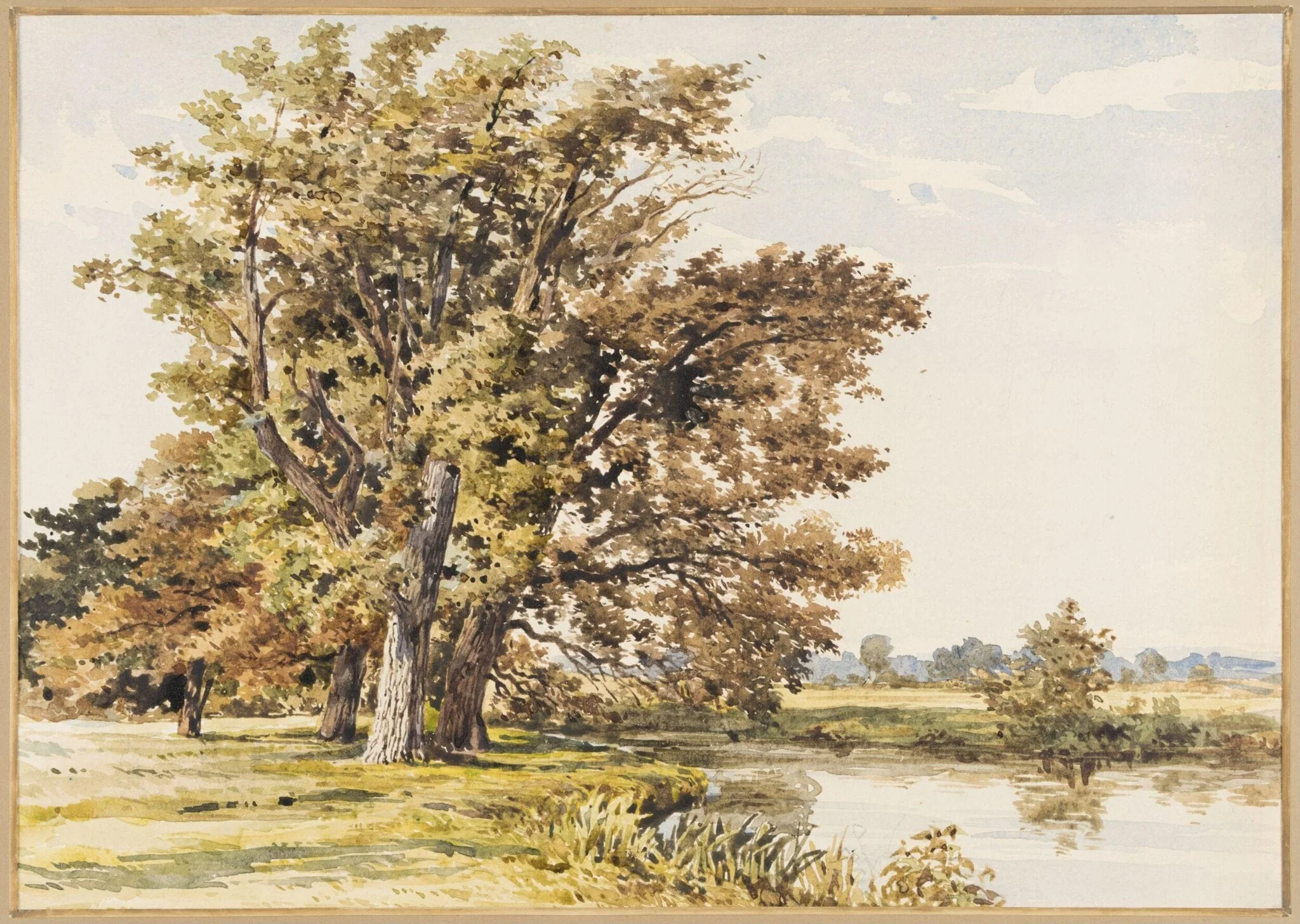 River scene in Surrey, detail