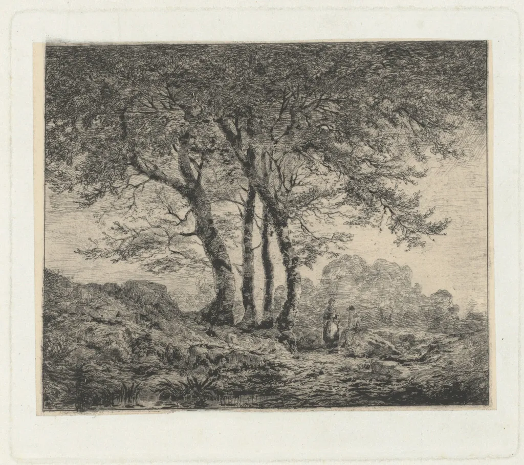 In Montagna (In the Mountains), by Edoardo Perotti, ink, 1870