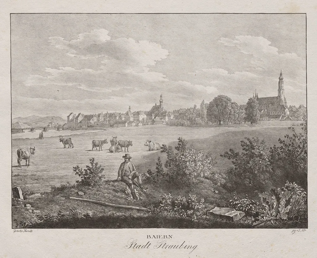 Baiern, Stadt Straubing, by Jakob Alt, 1839