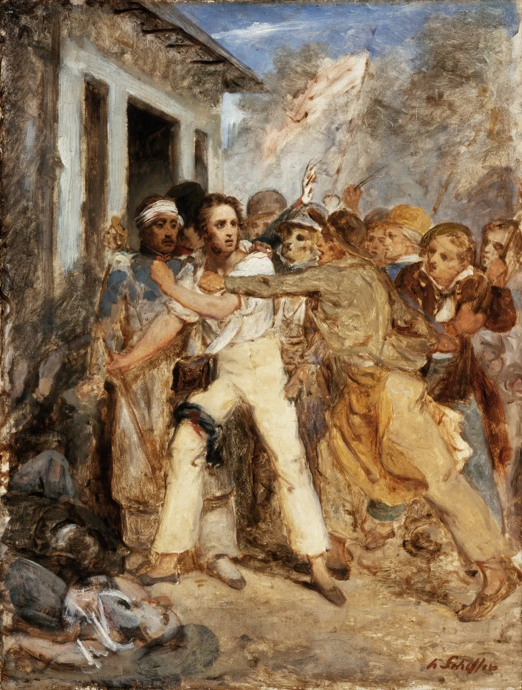 Study for a Battle Scene, by Hendrik Scheffer, unspecified, 1830